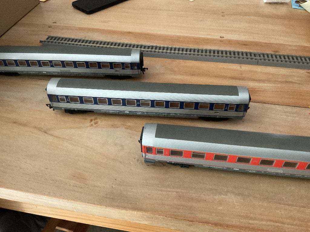 Fleischmann set DB Intercity wagons, Gebruikt, Gelijkstroom, Fleischmann, Wagon