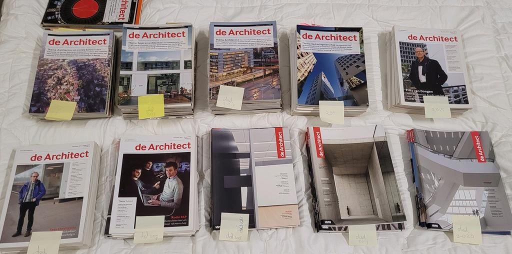 De Architect tijdschrift jaargangen 2011-2020, Boeken, Ophalen, Zo goed als nieuw, Architectuur algemeen