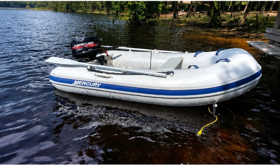 Mercury 5pk rubberboot met buitenboordmotor, Ophalen, Gebruikt, Mercury