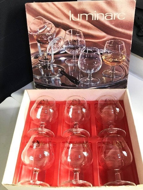 NAPOLEON BALLON GLAZEN 6 stuks VINTAGE, Antiek en Kunst, Ophalen of Verzenden