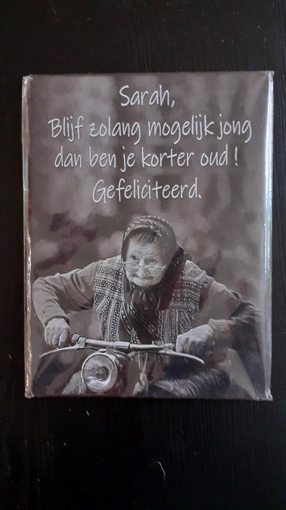 Grappige Sarah Verjaardagskaart - Blijf Jong!, Ophalen of Verzenden, Nieuw, Feestartikel, Abraham of Sarah