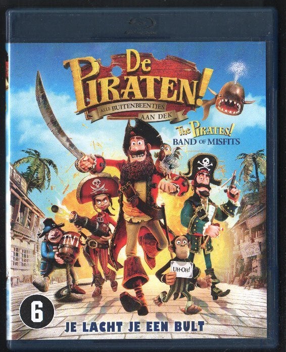 De Piraten! Alle Buitenbeentjes aan Dek Blu-ray NLaudio+subs, Ophalen of Verzenden, Gebruikt, Tekenfilms en Animatie
