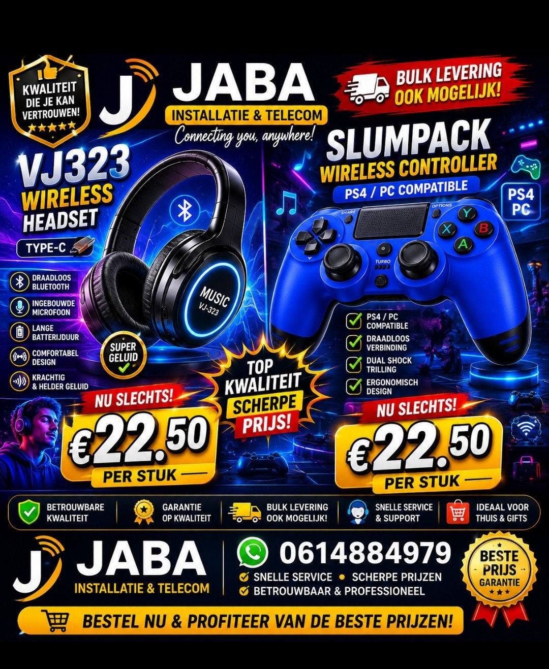 Wireless controller PS4, 1 speler, Ophalen of Verzenden, Nieuw, Vanaf 3 jaar