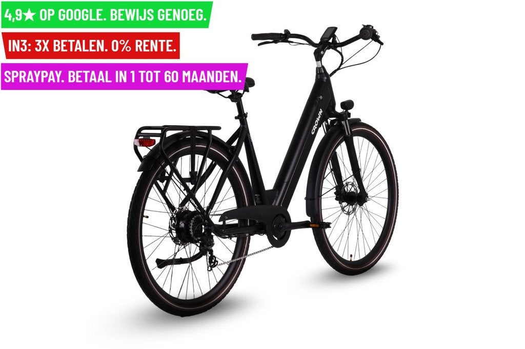 +Porto E-Bike 28"/53cm/Zwart-mat Garantie/Levering, Fietsen en Brommers, Elektrische fietsen, Overige merken, 9713 Bv Groningen