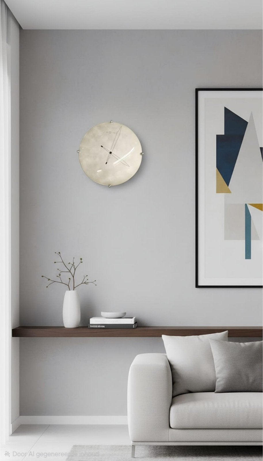 Nextime Wandklok - Modern Design, Ophalen, Wandklok, Analoog, Werkt op batterijen