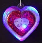 Partij Acryl LED Broche / Hanger Hartjes, Ophalen of Verzenden, Nieuw, Versiering, Halloween of Griezel