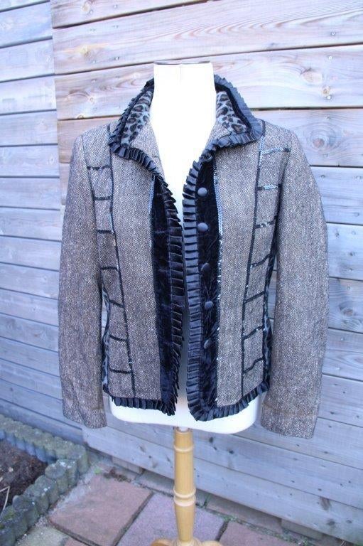 Jasje bruin/ zwart Harmut Leetink mt 40 Vaste prijs OPRUIMI, Kleding | Dames, Maat 38/40 (M), Bruin, Verzenden, HArmut Leetink