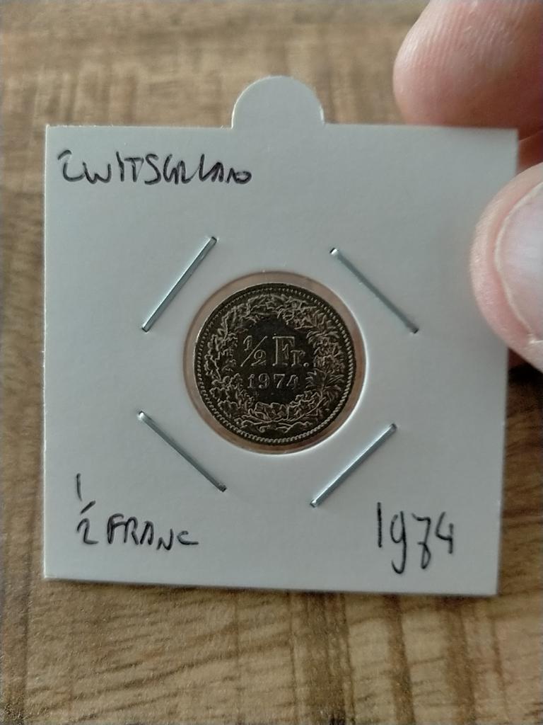 Zwitserland 1/2 Franc 1974, Verzenden, Overige landen, Losse munt