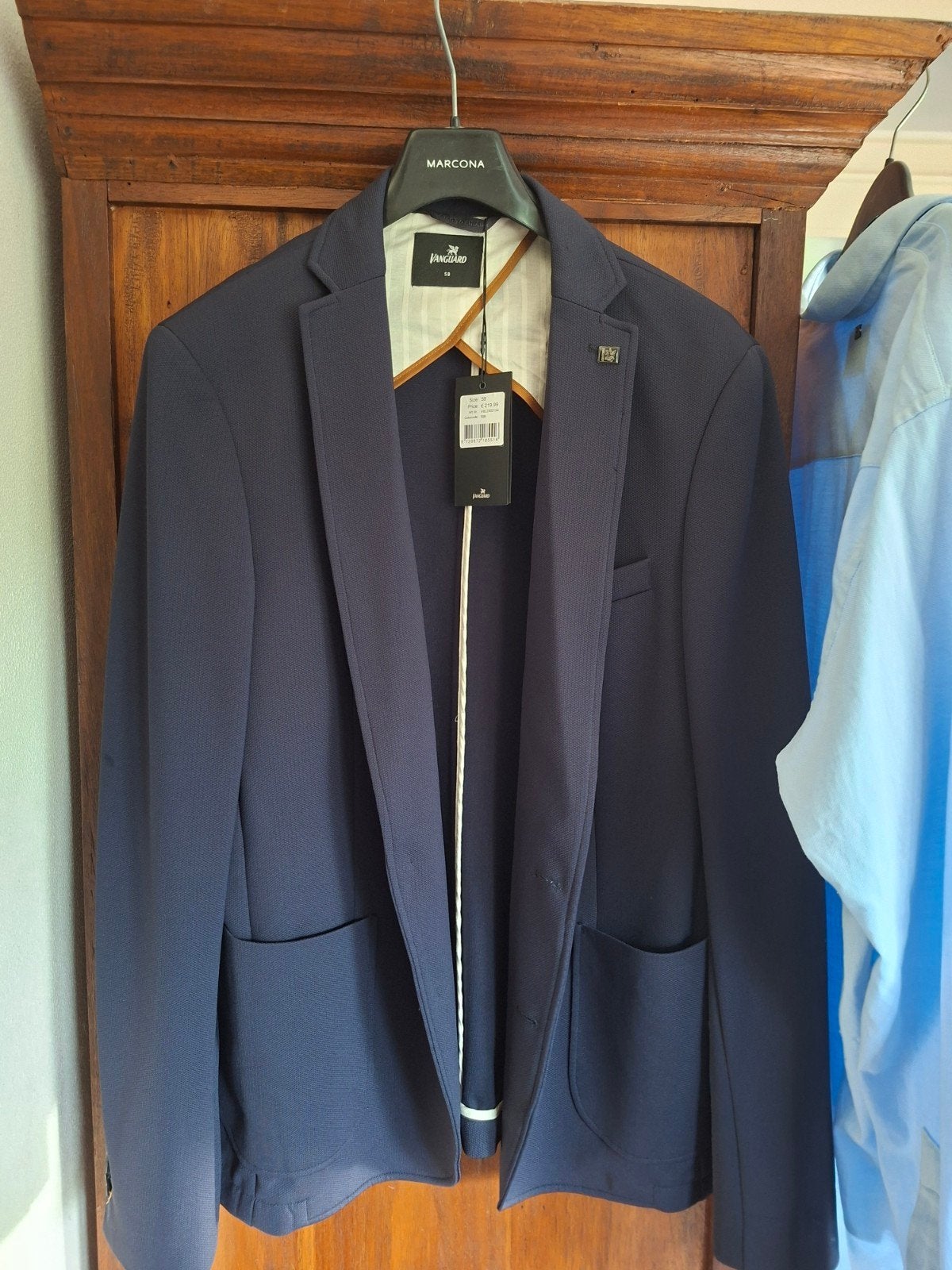 Vanguard Colbert Blauw Maat 58 nieuw, Blauw, Ophalen of Verzenden, Vanguard, Maat 56/58 (XL)