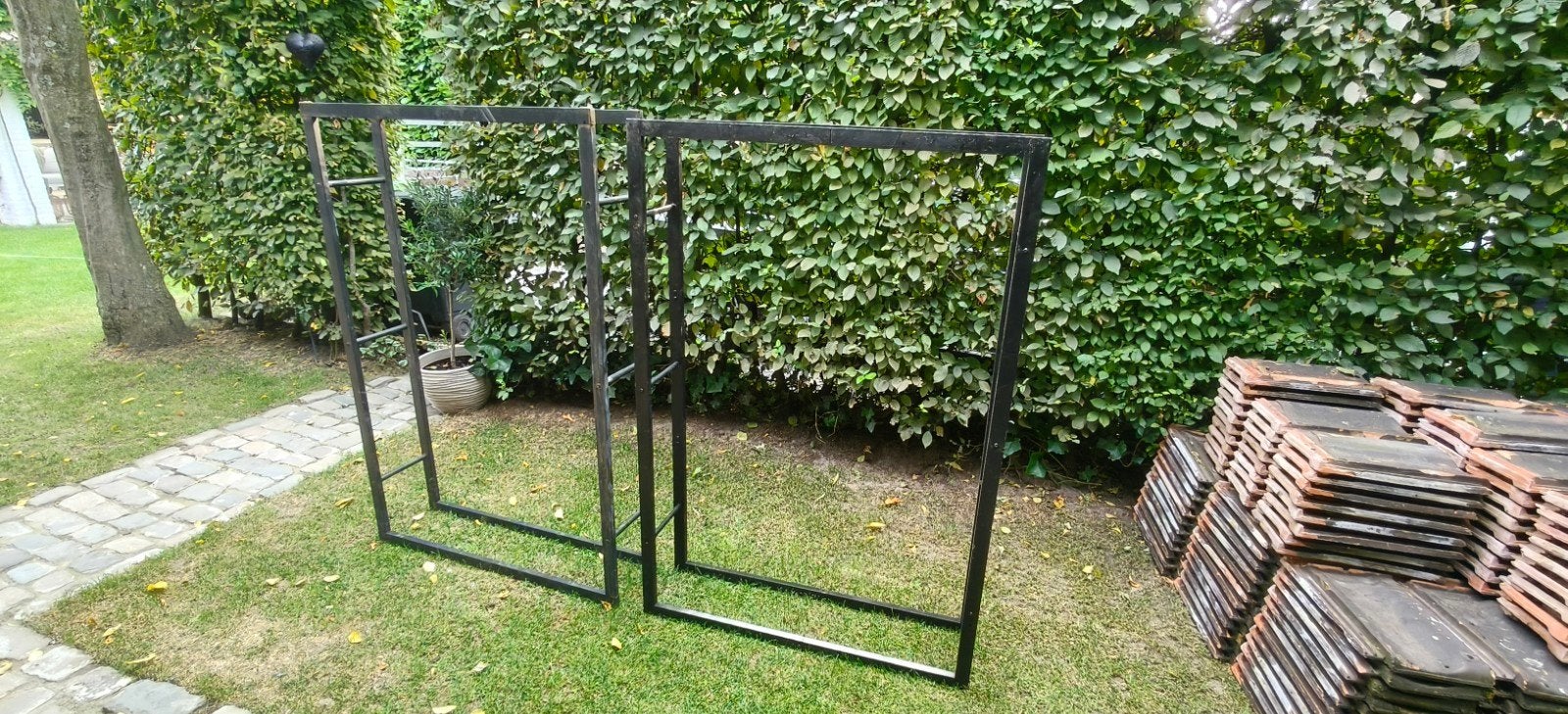 Metalen frames voor houtopslag haard, Ophalen, Gebruikt