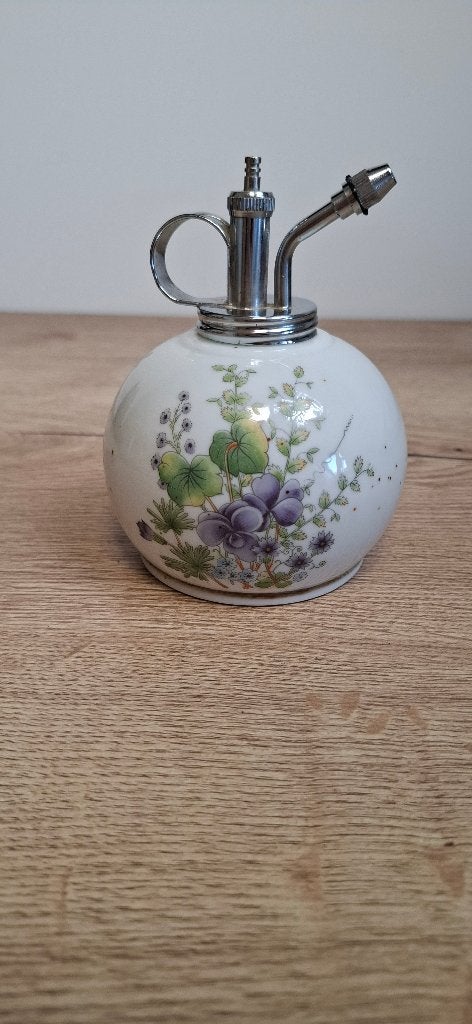 Vintage porseleinen plantenspuit floraal motief, Antiek en Kunst, Ophalen of Verzenden