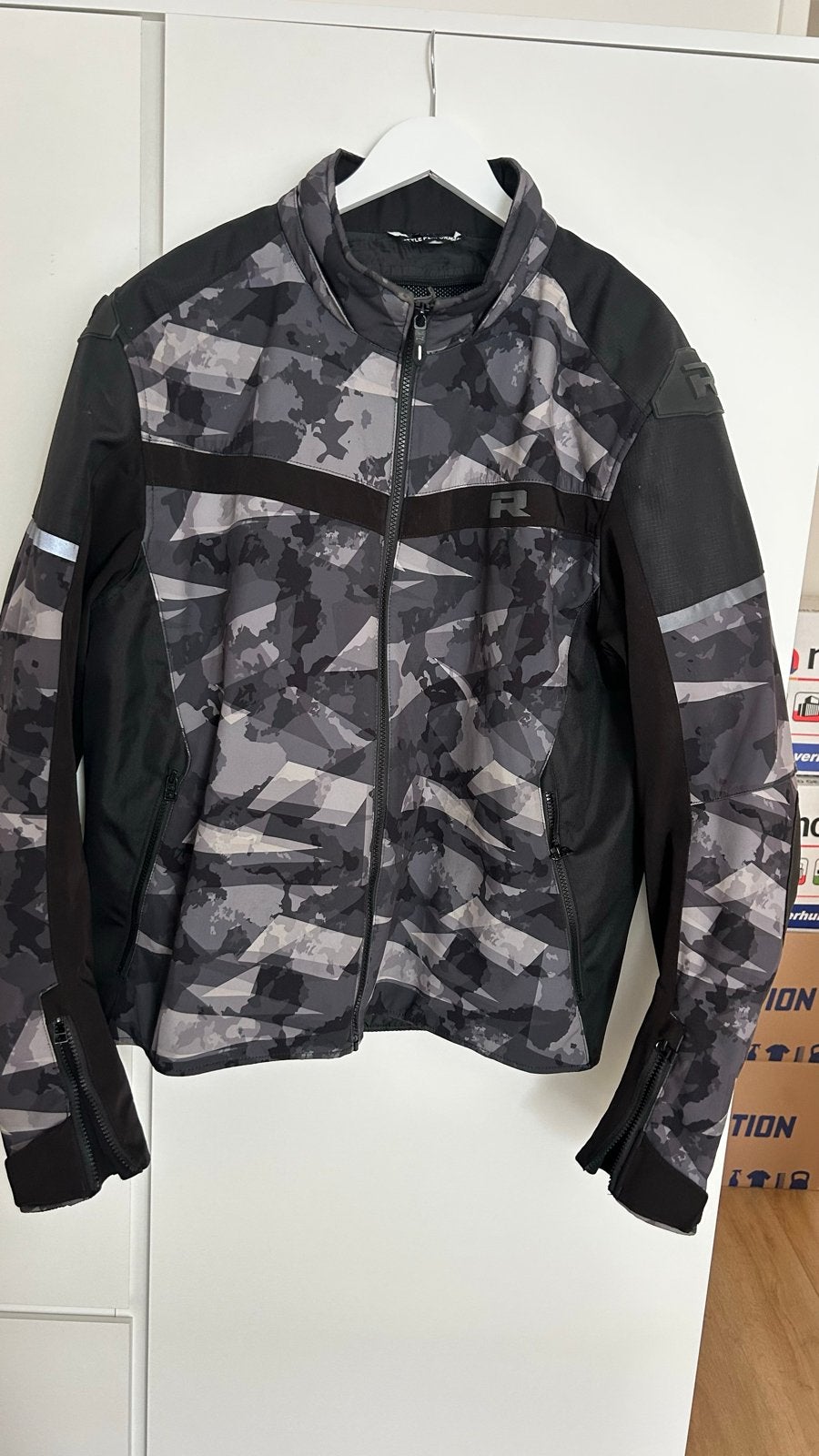 Richa textiel motorjas 5XL - Camouflage grijs, Motoren, Ophalen of Verzenden, Tweedehands, Heren, Jas | textiel