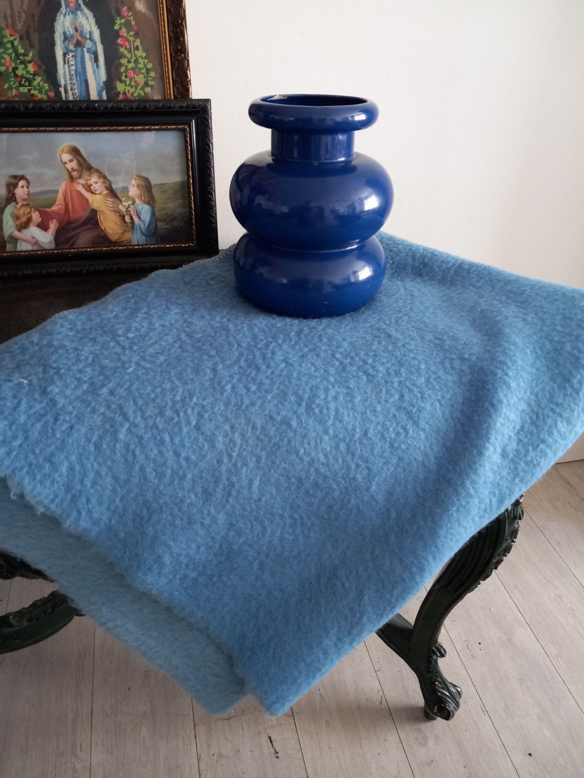 100% wollen deken blauw, Ophalen of Verzenden