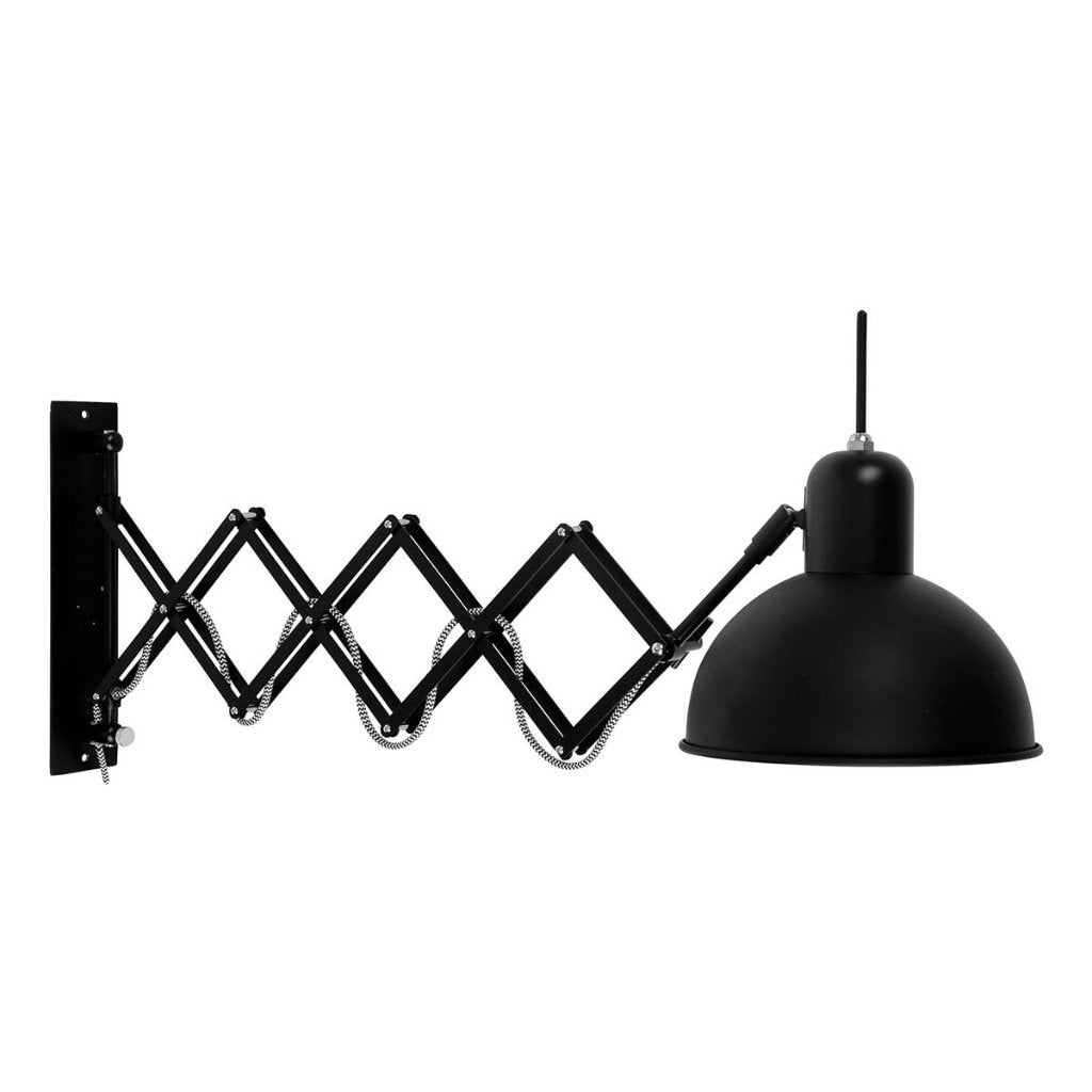 Z.G.A.N! It's About Romi Aberdeen schaarlamp wandlamp zwart, Met schakelaar, Zwart, E14 (klein), Ophalen of Verzenden