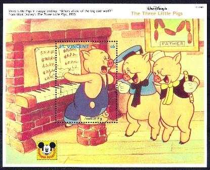 Walt Disney St.Vincent Mi nr blok 255 postfris, Postzegels en Munten, Verzenden, Postfris, Overige thema's