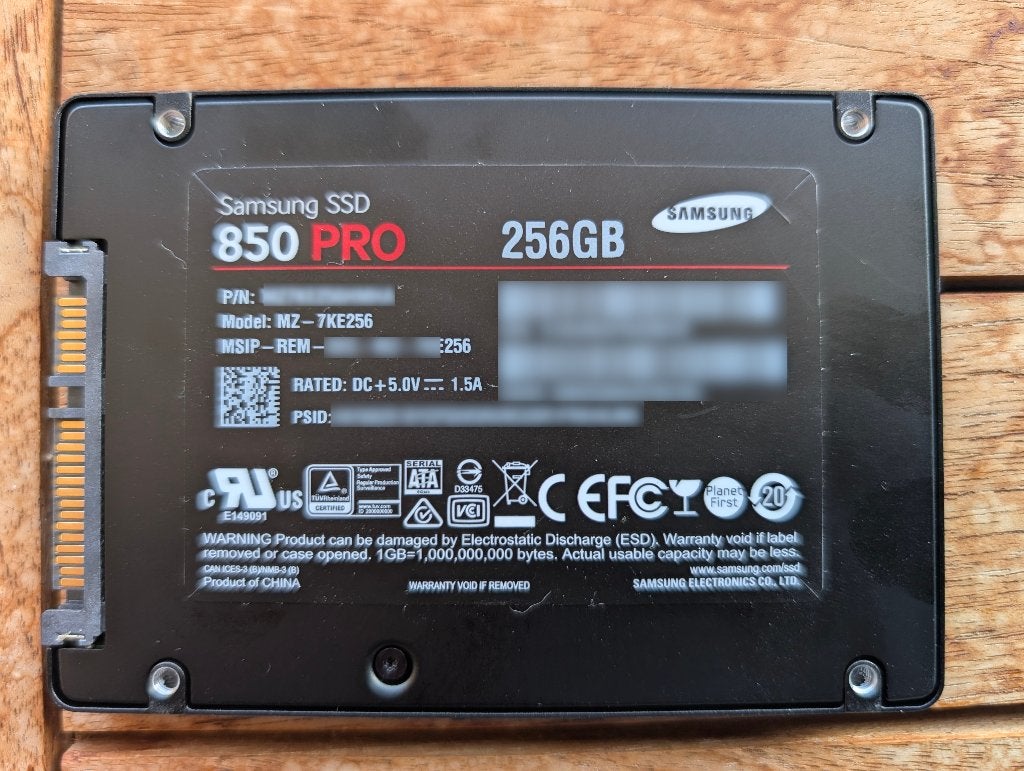 Samsung SSD 850 PRO 256GB, Computers en Software, Harde schijven, Intern, Gebruikt, Ophalen of Verzenden, Samsung