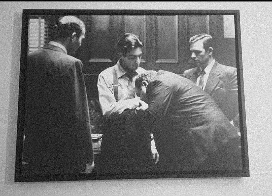 The Godfather Canvas Schilderij, Ophalen of Verzenden, Schilderij, Ingelijst