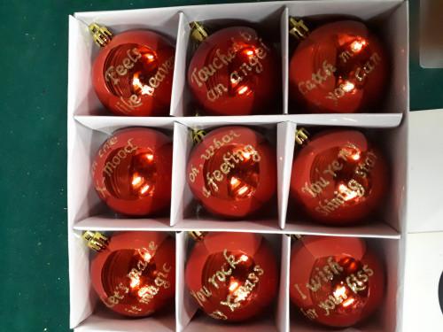 36/a kerstballen rood kunststof 9 stuks, Ophalen of Verzenden, 'T Olde Gre-j, Info@toldegrej.nl, Endepoelstraat 20f Didam