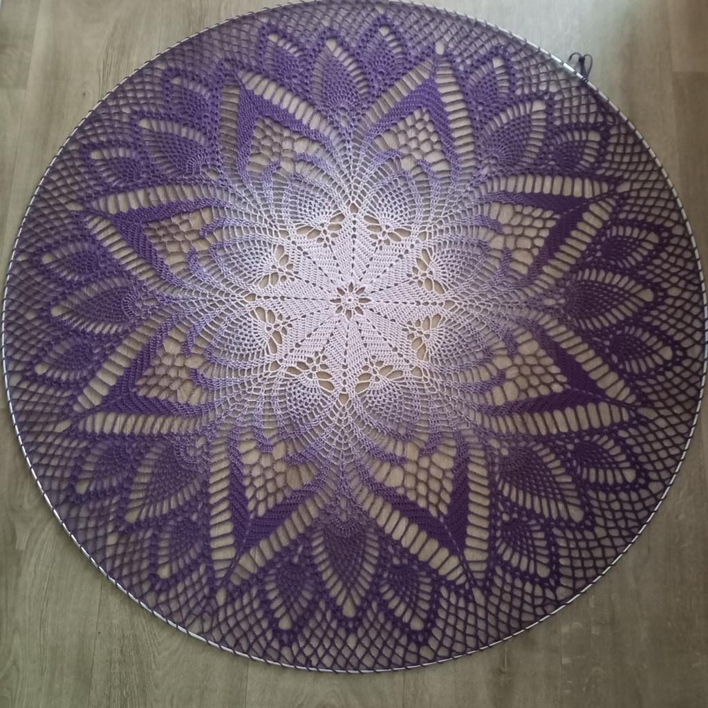 Mandala 'Meu Mundo' in ring - 100cm, Ophalen, Boho, Nieuw, Paars