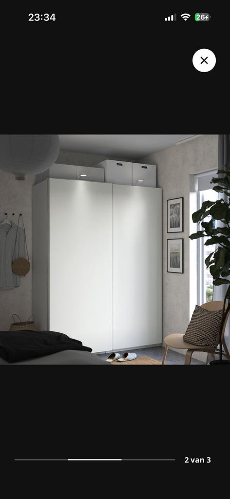 IKEA Pax kast met schuifdeuren, Huis en Inrichting, Kasten | Kledingkasten, Ophalen, Overige materialen, 100 tot 150 cm, 200 cm of meer