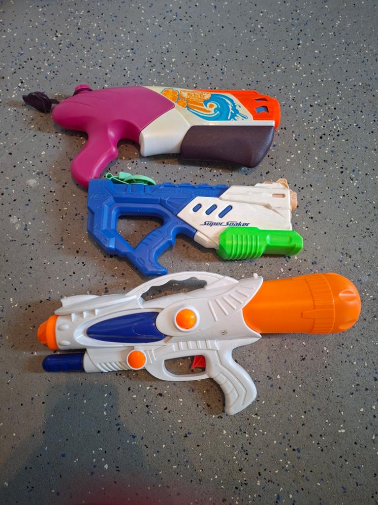 Set van 3 waterpistolen - Super Soaker, Ophalen of Verzenden, Gebruikt, Jongen of Meisje