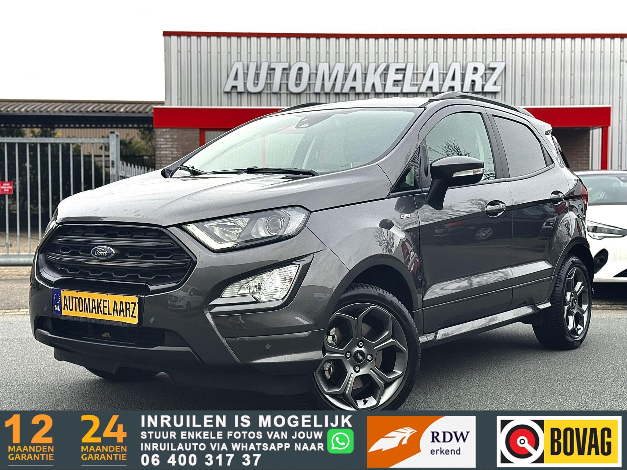 Ford EcoSport 1.0 EcoBoost ST-Line VOL B&O CARPLAY, Auto's, 125 pk, Gebruikt, Ecosport, Leder en Stof