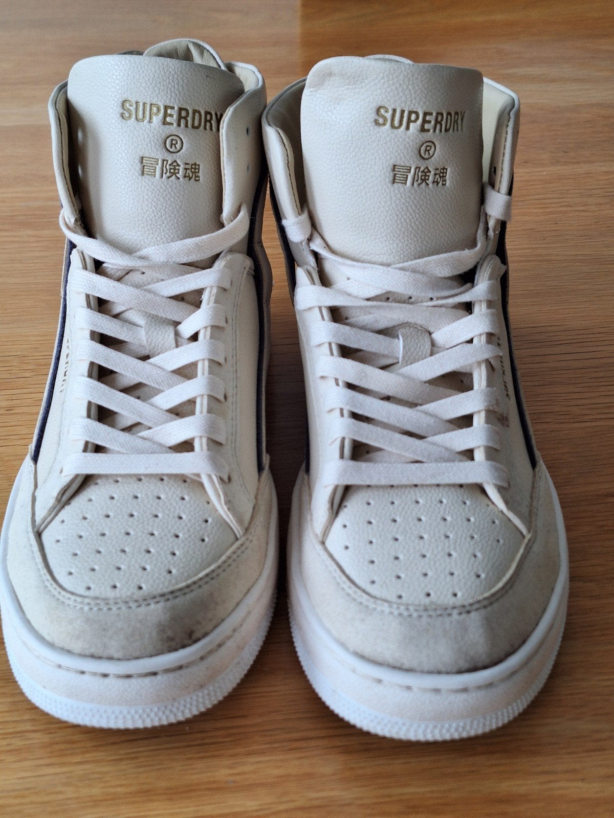 Witte hoge sneakers Superdry, Ophalen, Zo goed als nieuw, Wit, Sneakers of Gympen