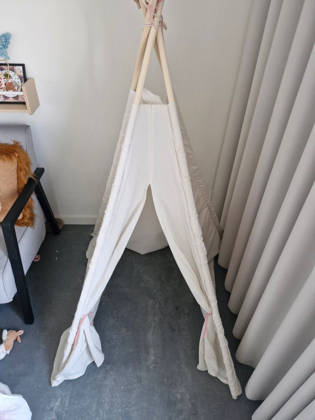 Leuke speel tipi tent voor kinderen, wit met roze accenten, Ophalen of Verzenden