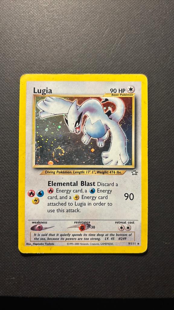 Lugia Pokémon Kaart - Neo Genesis Holo 9/111, Ophalen of Verzenden, Gebruikt, Losse kaart, Foil