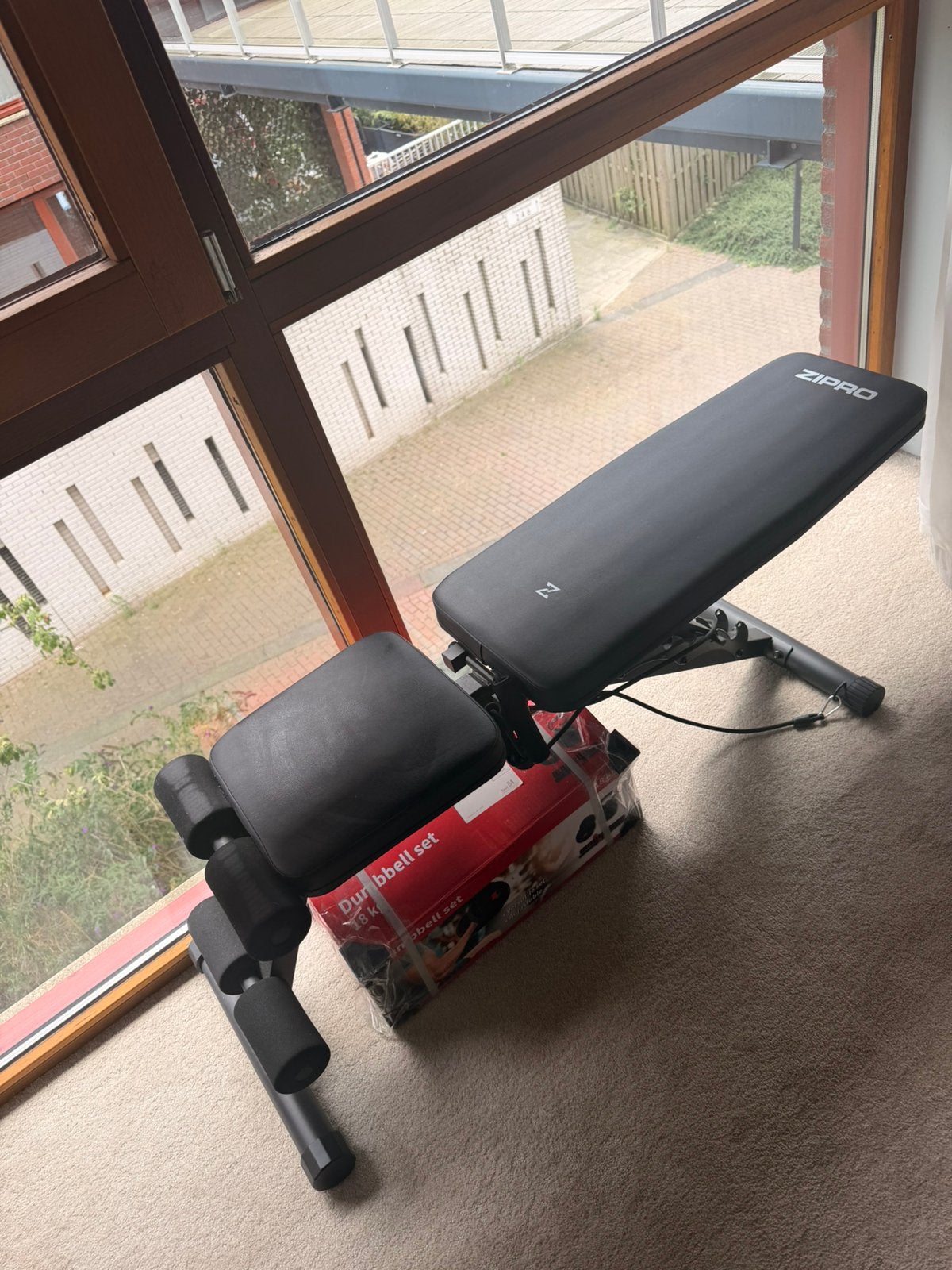 Fitness sport set bankje en gewichten halters NIEUW, Sport en Fitness, Ophalen of Verzenden, Zo goed als nieuw, Fitnessbank