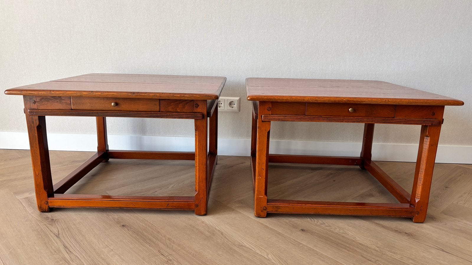Set salon/bijzettafels - Original Manor Furniture - 70x70, Ophalen, Zo goed als nieuw, Rechthoekig, 50 tot 100 cm
