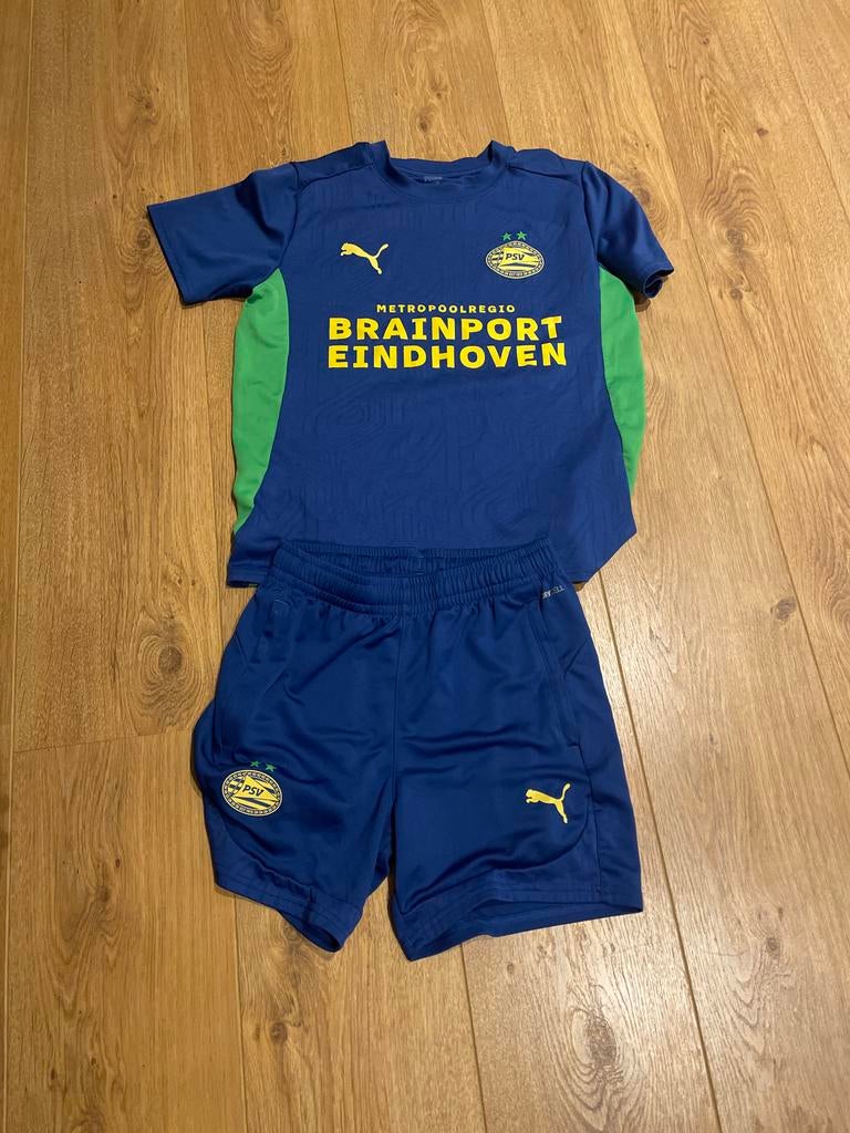 PSV Voetbaltenue voor kinderen (shirt en broekje), Ophalen, Blauw, Overige maten, Zo goed als nieuw