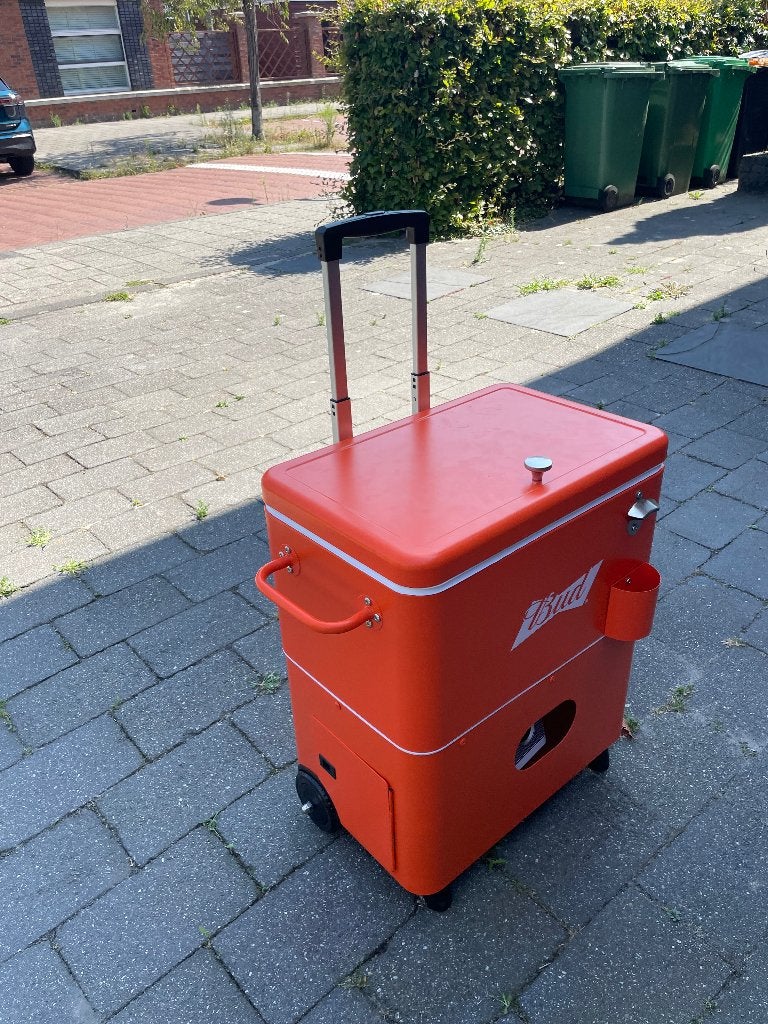 Unieke oranje Bud koelbox met beamer (Cool cast), Ophalen, Nieuw, Overige typen, Overige merken
