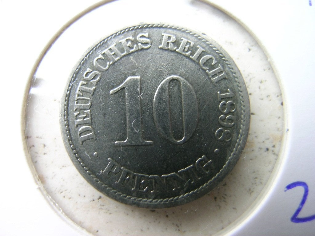 10 Pfennig 1898 A Duitsland (nr 2), Ophalen of Verzenden, Duitsland, Losse munt