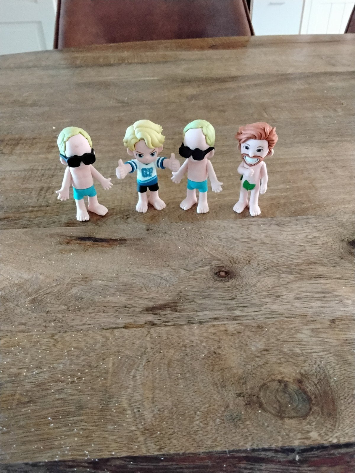 Set van 4 bankzitters van Domino's, Verzamelen, Poppetjes en Figuurtjes, Ophalen of Verzenden, Gebruikt