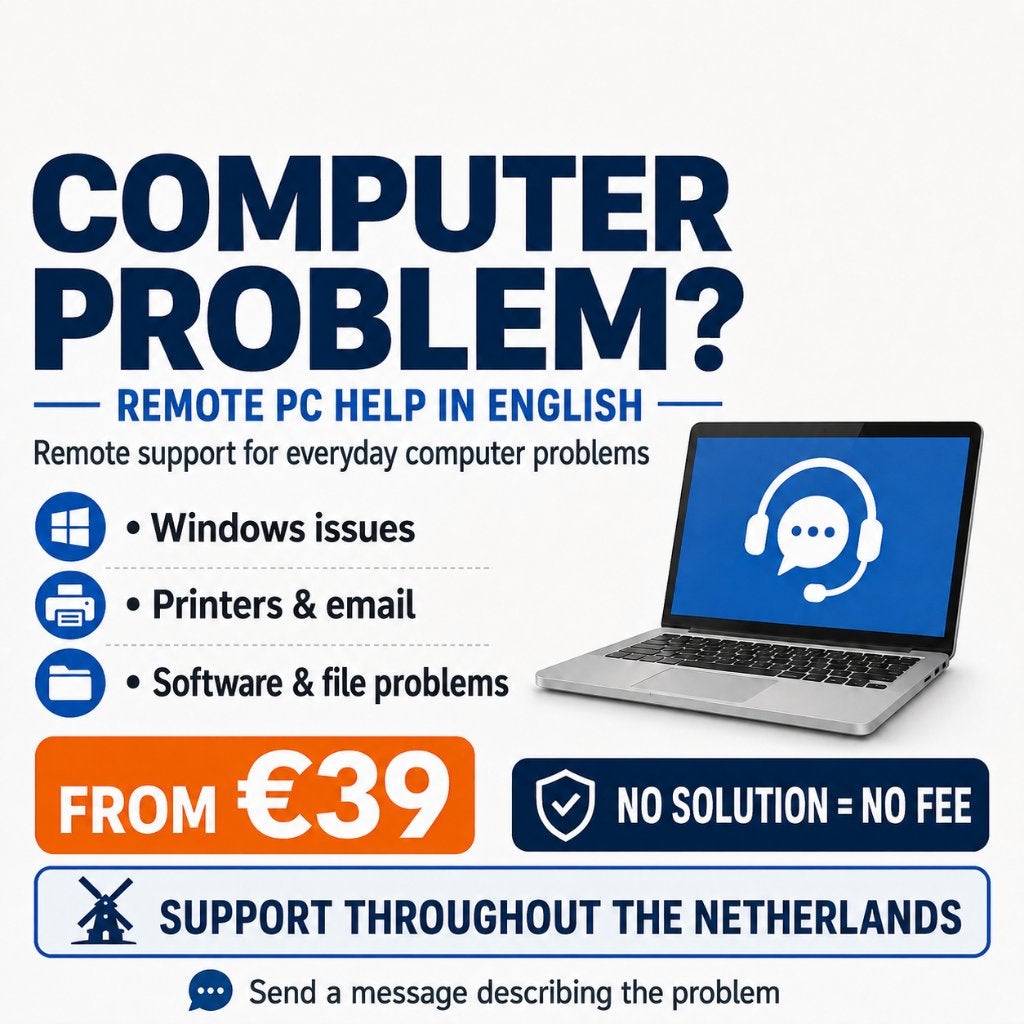 Computer hulp & Data Recovery, English, No Fix No Fee, Diensten en Vakmensen, Computer en Internet experts, No cure no pay, Computerreparatie en Onderhoud