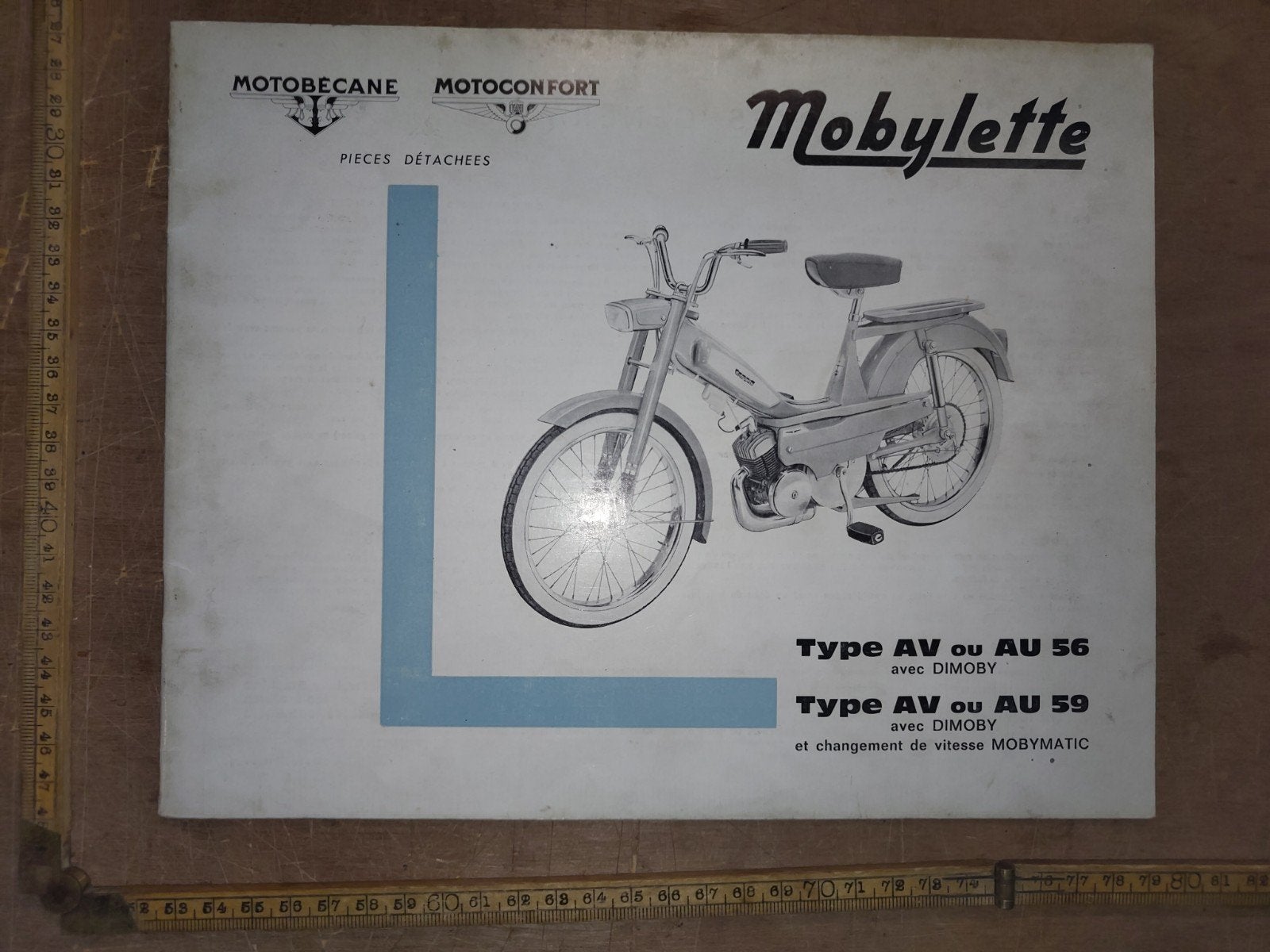 Onderdelen catalogus Mobylette AV, AU 56, 59, Ophalen of Verzenden