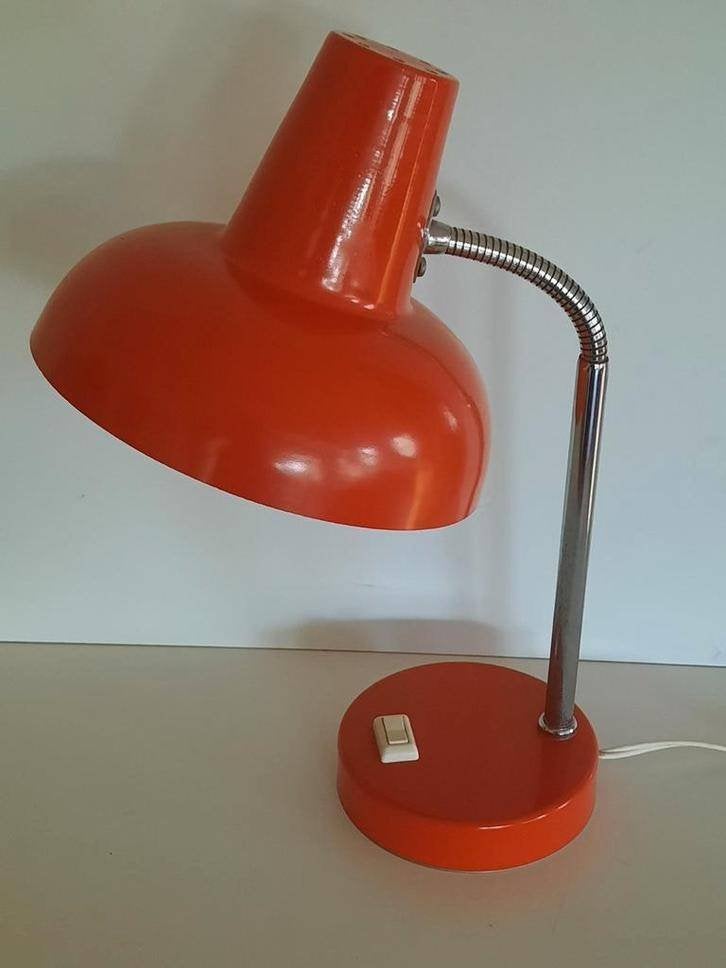 Originele vintage oranje bureaulamp, Ophalen of Verzenden, Huis en Inrichting