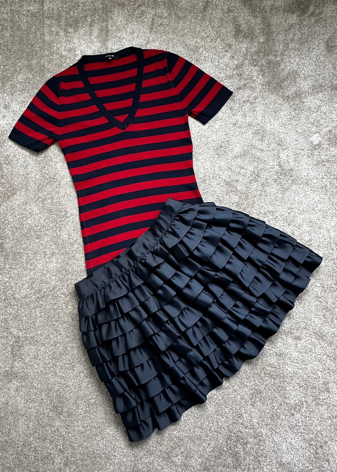 // Super trendy NIKKIE rokje met shirt \\, Ophalen, Blauw, Nieuw, Maat 36 (S)