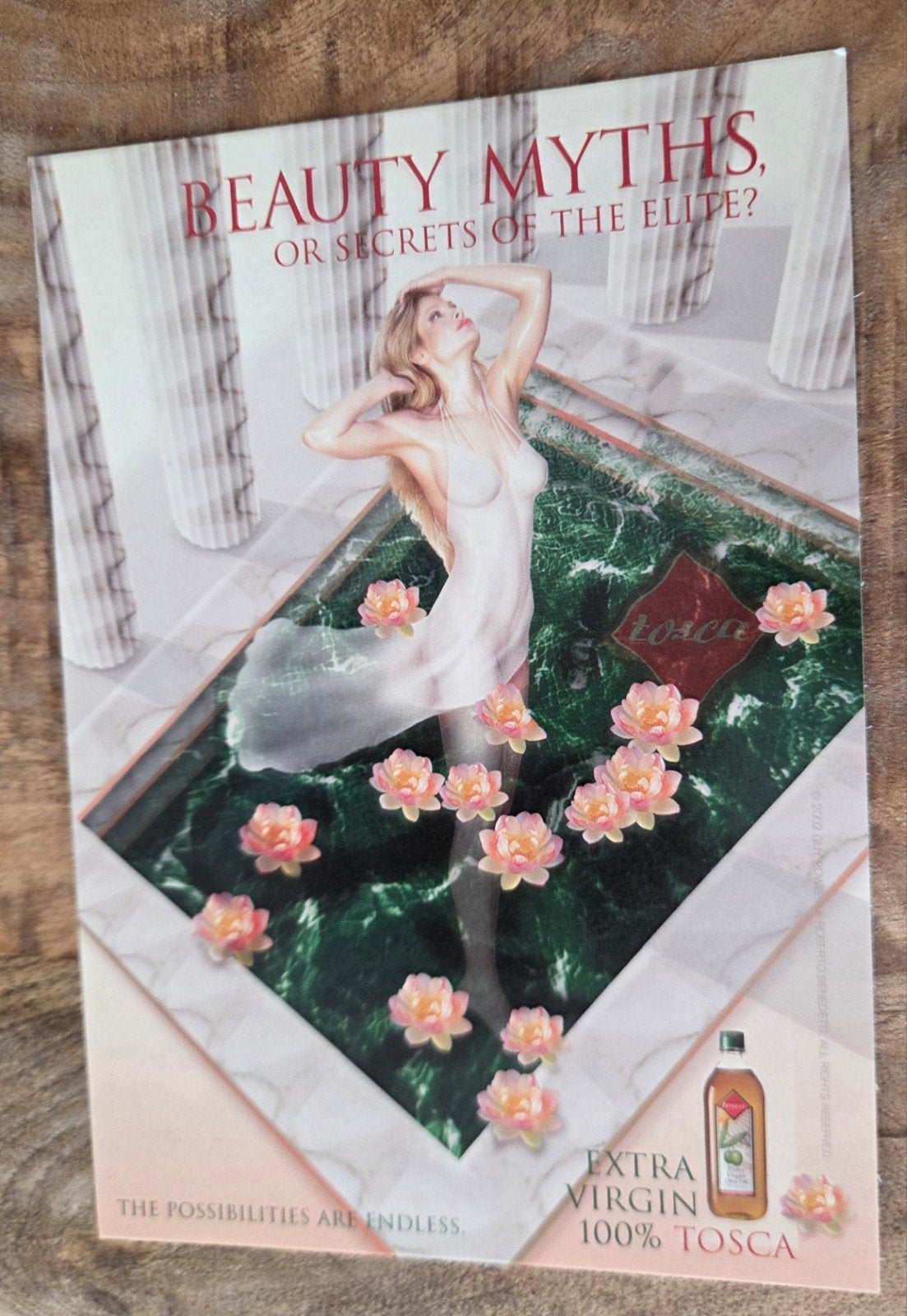 Vintage Tosca Olijfolie Reclame Ansichtkaart - Schoonheid, Verzenden, 1980 tot heden, Ongelopen, Overige thema's