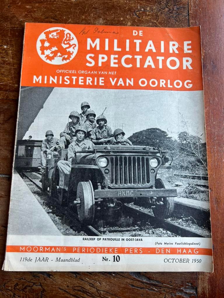 KNIL politionele acties weekblad Rail Jeep GPW KL Defensie, Verzamelen, Ophalen of Verzenden, Nederland, Embleem of Badge