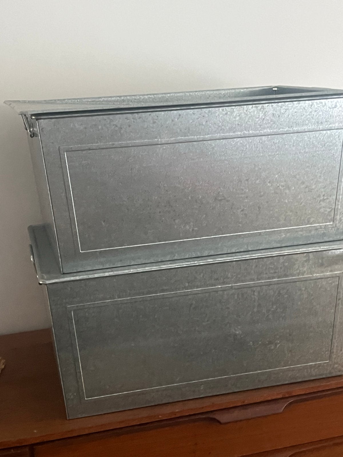 Set van 2 Ikea opbergbakken, 50 tot 100 cm, Ophalen of Verzenden, Zo goed als nieuw, Metaal