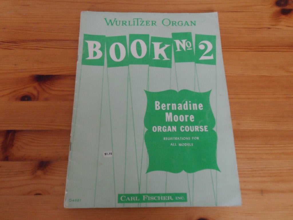 Wurlitzer organ book n. 2 - Bernadine moore - organ course, Orgel, Gebruikt, Ophalen of Verzenden, Artiest of Componist