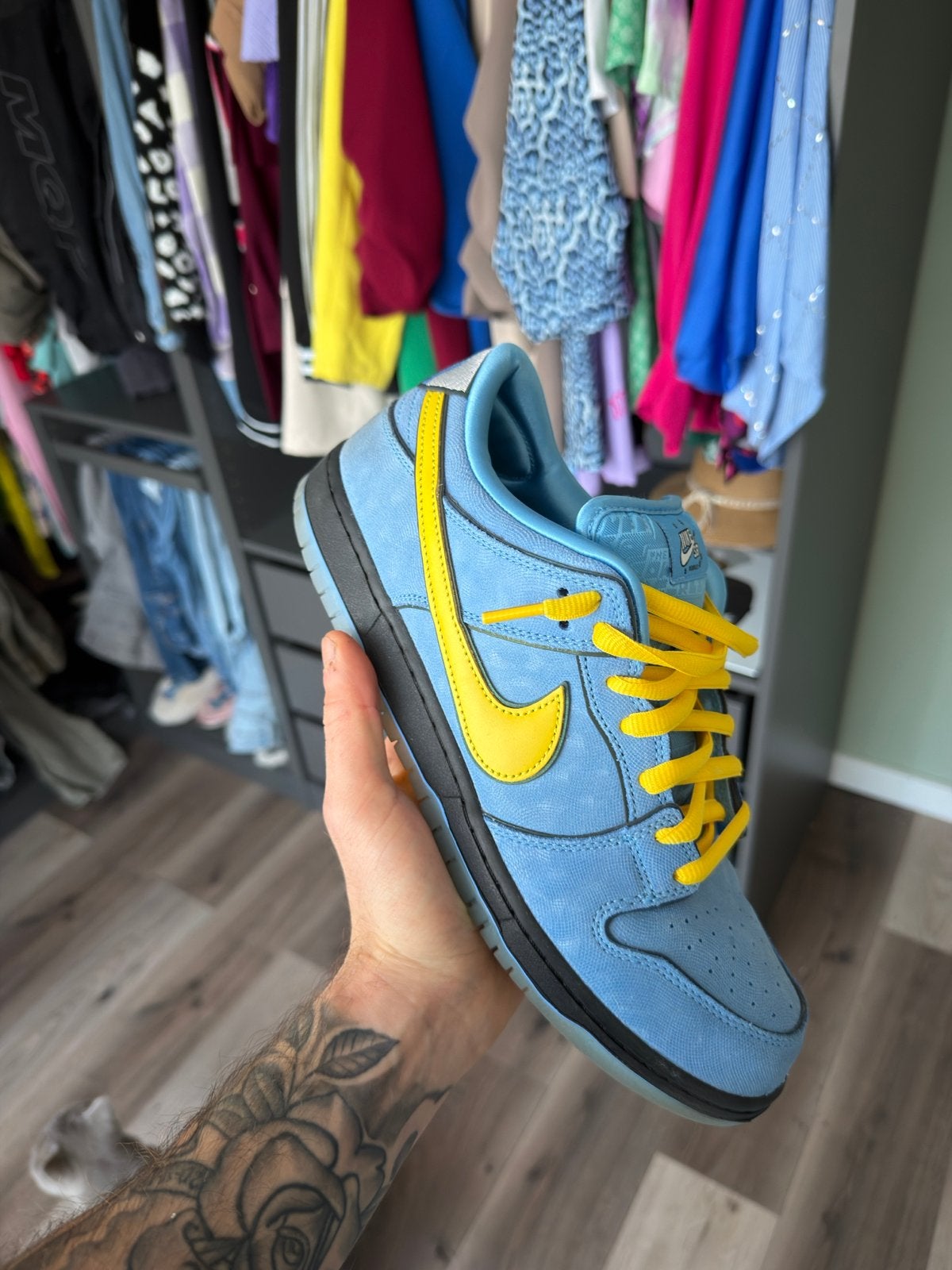 Nike SB Dunk Low Bubbles - Maat 45, Blauw, Ophalen of Verzenden, Sneakers of Gympen, Zo goed als nieuw