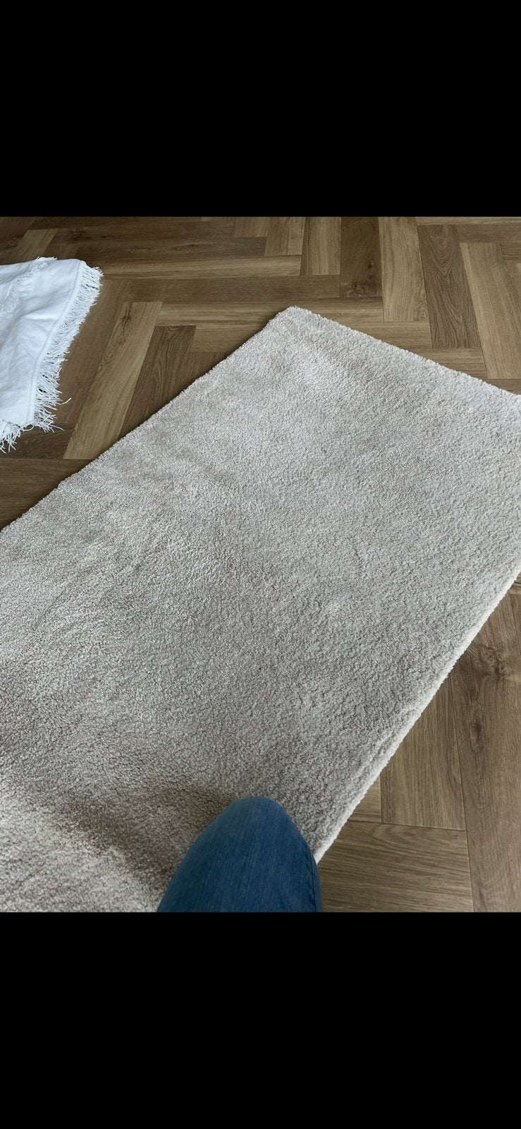 IKEA STOENSE Rug – Ecru – Excellent Condition, Ophalen, Zo goed als nieuw, Rechthoekig