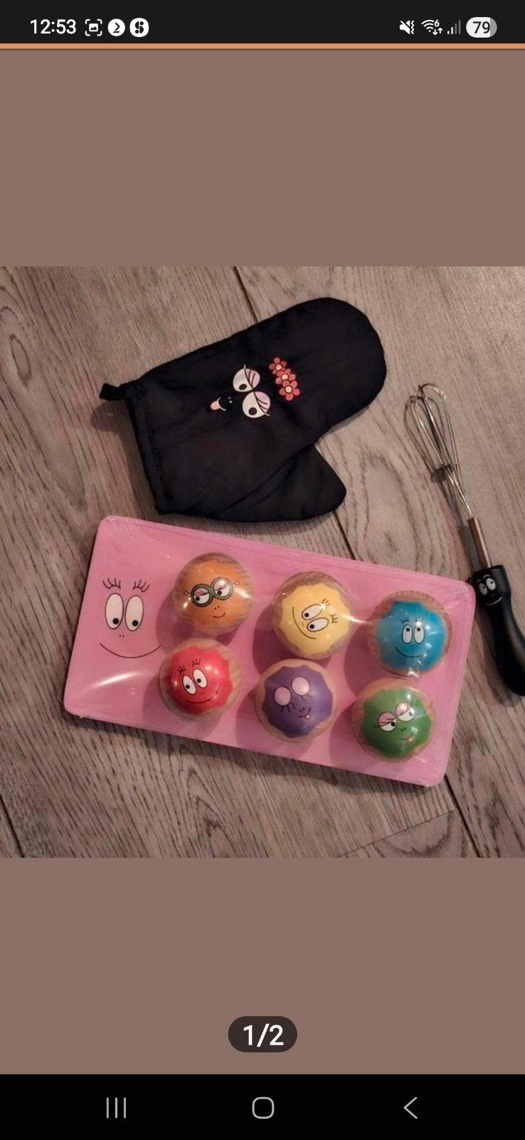 Barbapapa Houten Cupcakes Set-  Nieuw,!!, Ophalen of Verzenden, Nieuw, Knutselen