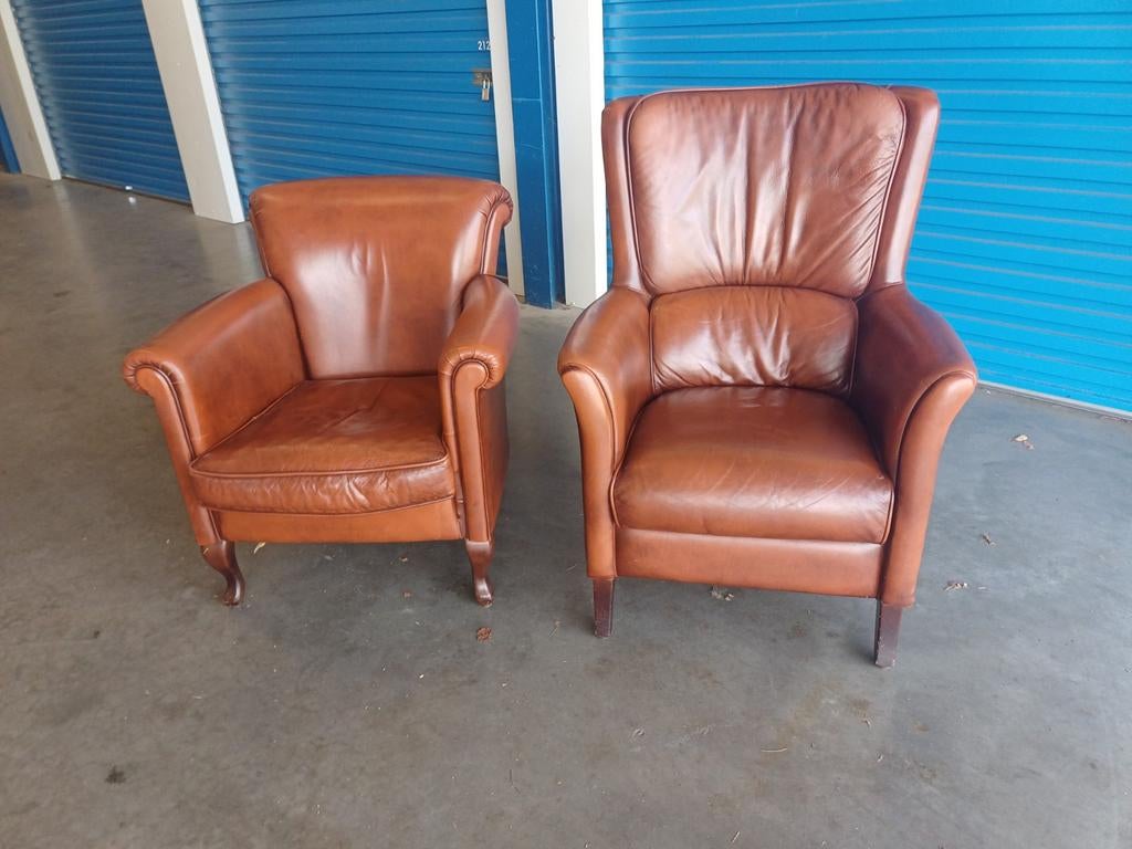 Vintage Dames & heren fauteuils, Ophalen of Verzenden, Zo goed als nieuw, 75 tot 100 cm, 50 tot 75 cm