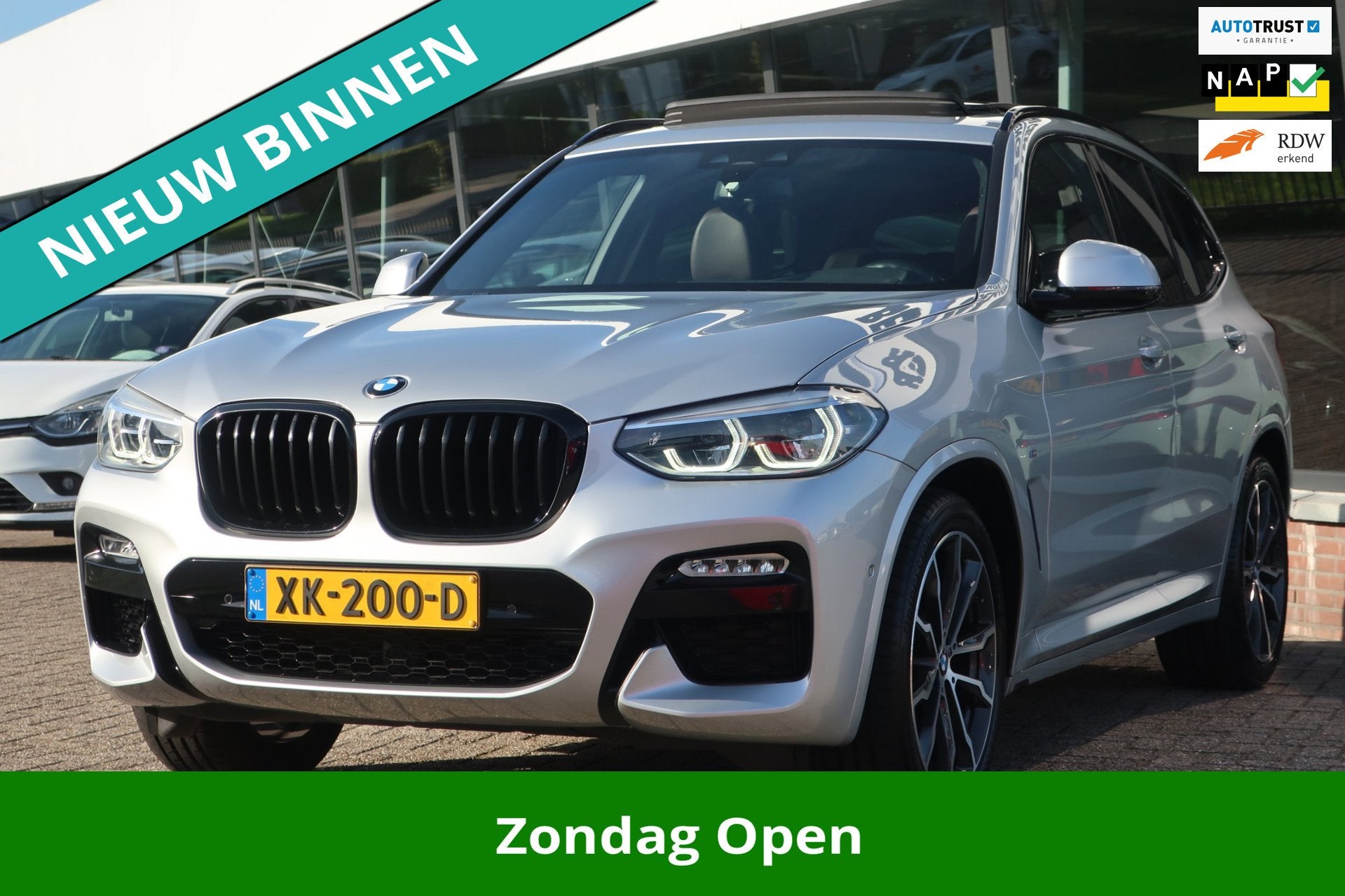 BMW X3 XDrive20i M-Sport High Exe. 2e EIG_LED_PANO_CAM_20-IN, Gebruikt, Euro 6, 4 cilinders, Vierwielaandrijving