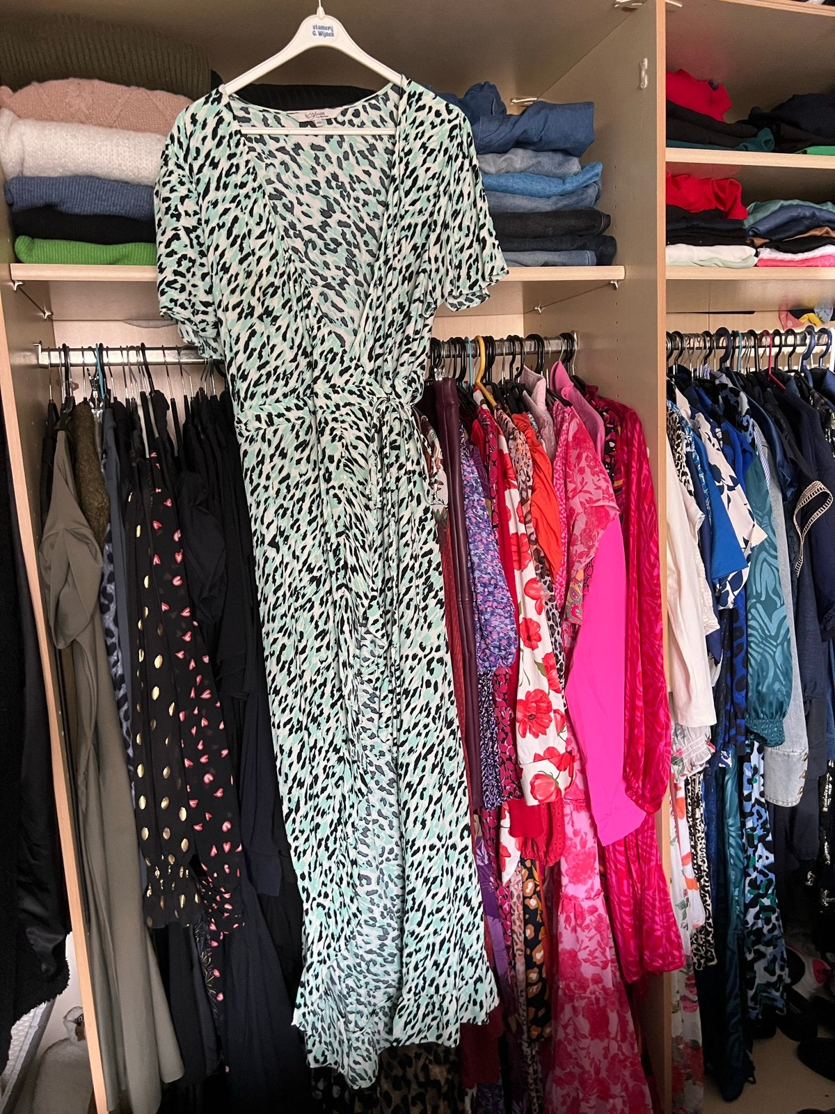Mooie Miljuschka jurk zgan mt 42/44, Kleding | Dames, Jurken, Ophalen of Verzenden, Zo goed als nieuw, Maat 42/44 (L), Meerkleurig