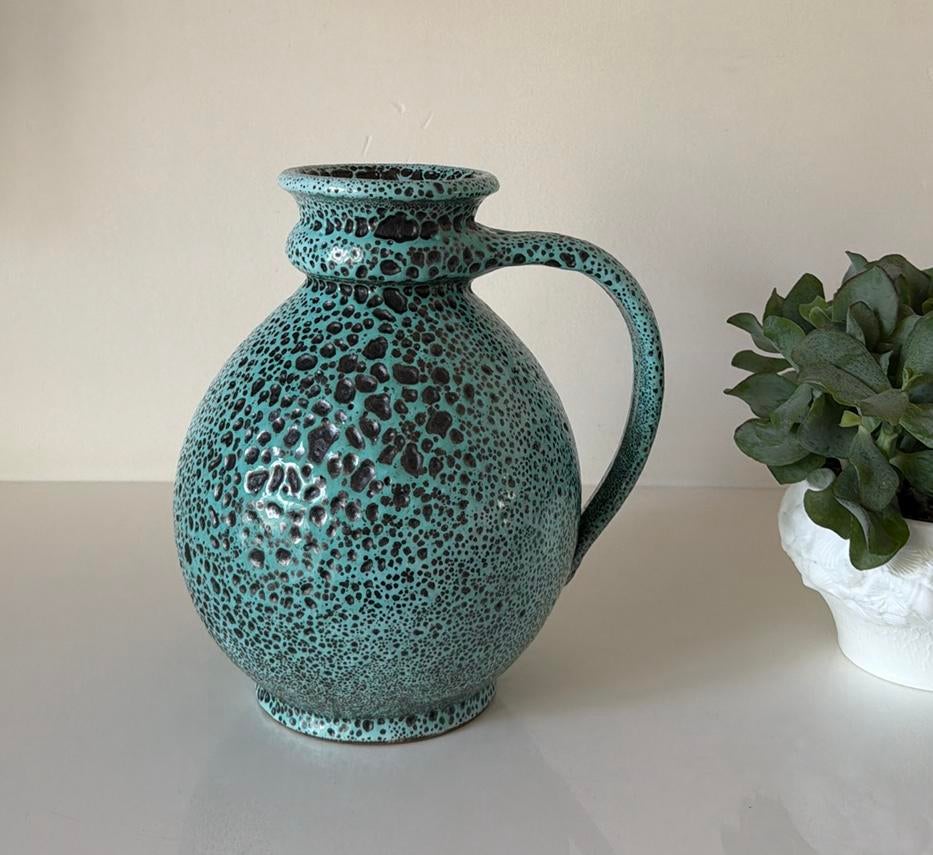 Wilhelm & Elly Kuch turquoise vaas, Overige kleuren, Aardewerk of Porselein, Ophalen of Verzenden, Zo goed als nieuw